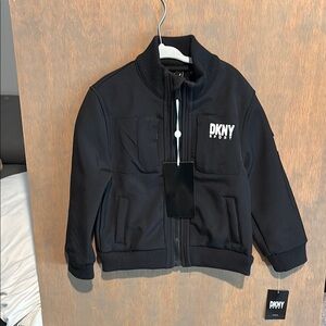 DKNY Sport Black Zip-Up Jacket 3t